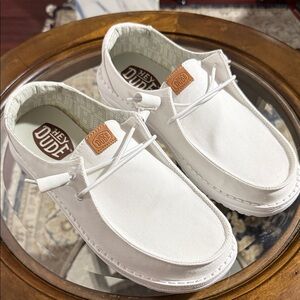 Hey Dude White Loafers